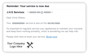 Service reminders email