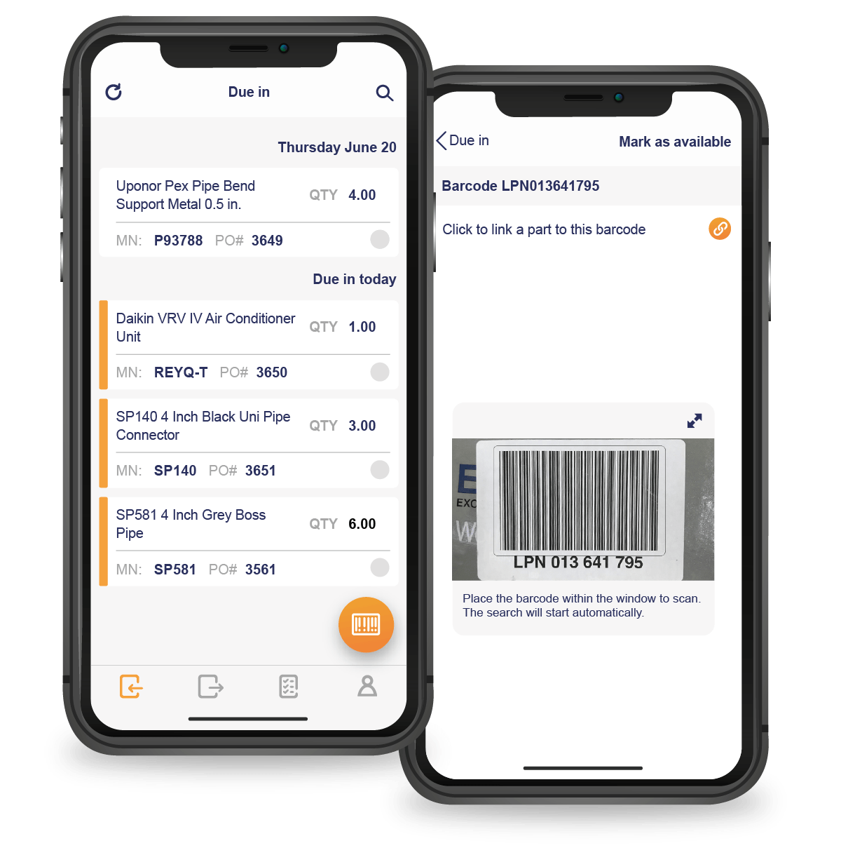 Inventory barcode app