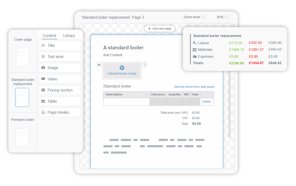 Commusoft Sales proposal builder with pricing