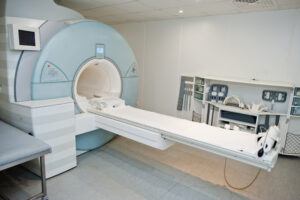 Magnetic resonance imaging scan or MRI machine device in hospita