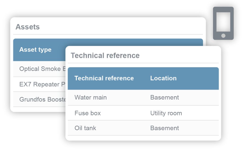 technical references and assets within commusoft's facilities maintenance software