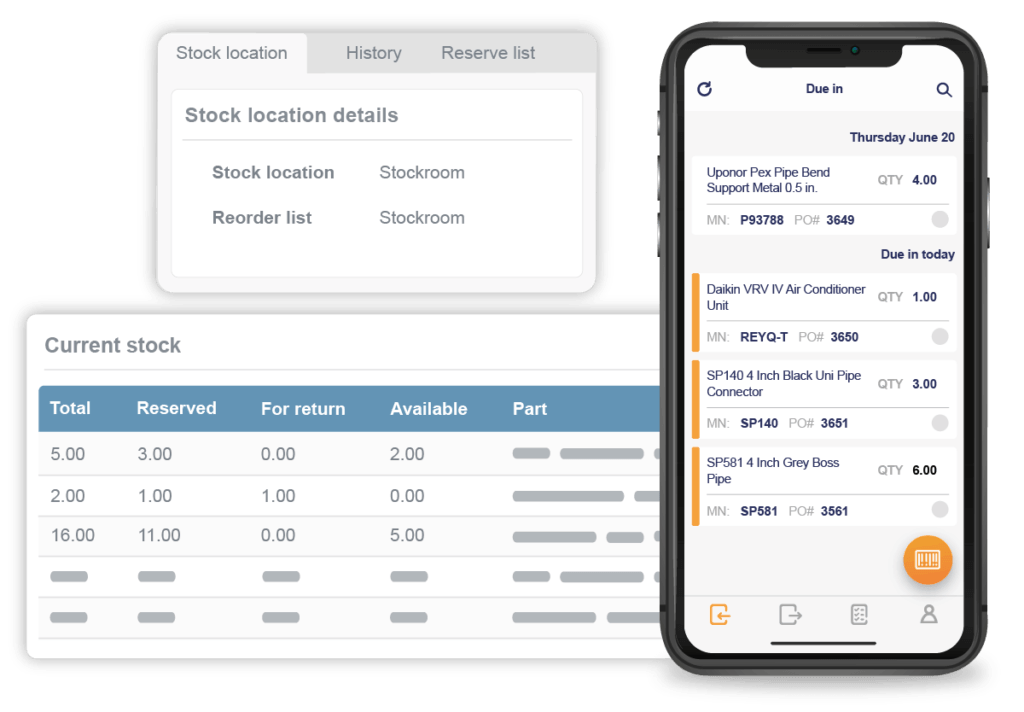 Purchase orders and inventory management
