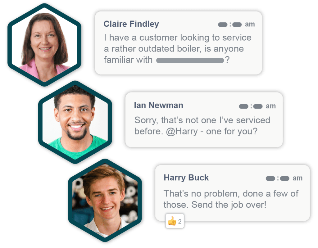 Commusoft Chat example conversation