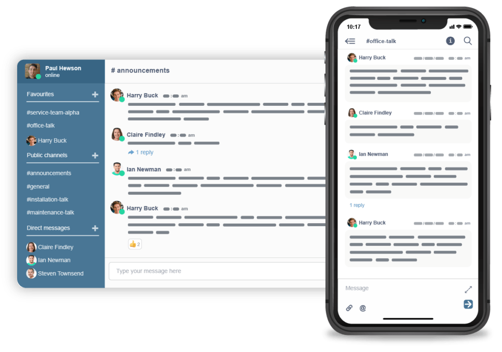 Commusoft Chat for mobile and web