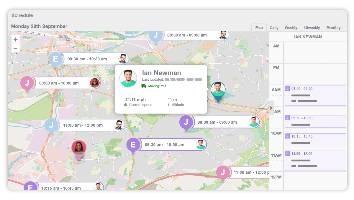 real-time vehicle tracking scheduling