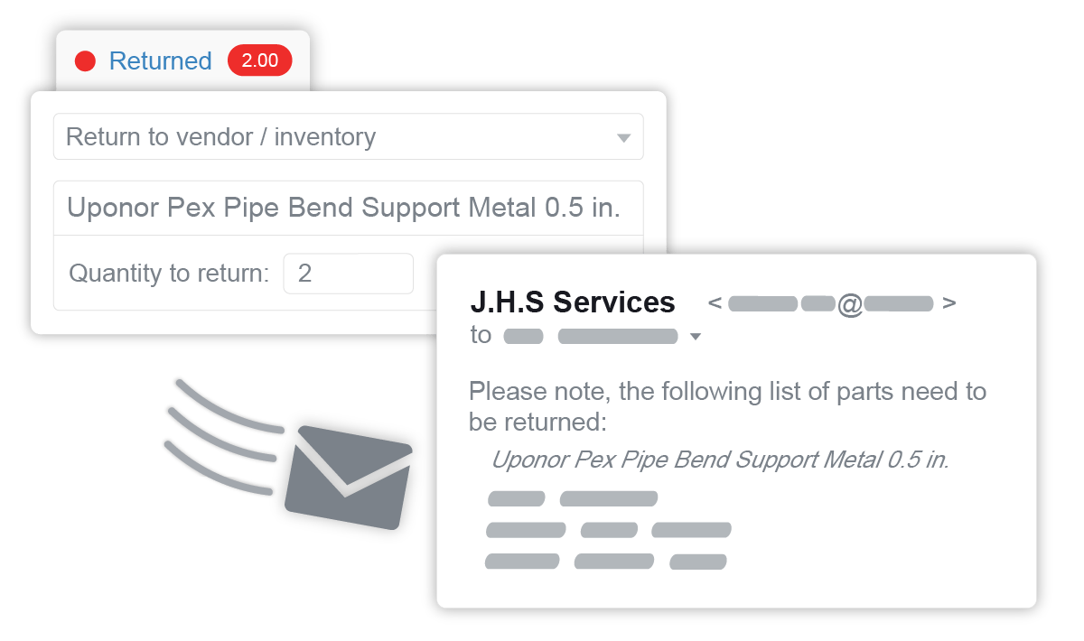 easy returns to vendors with inventory management