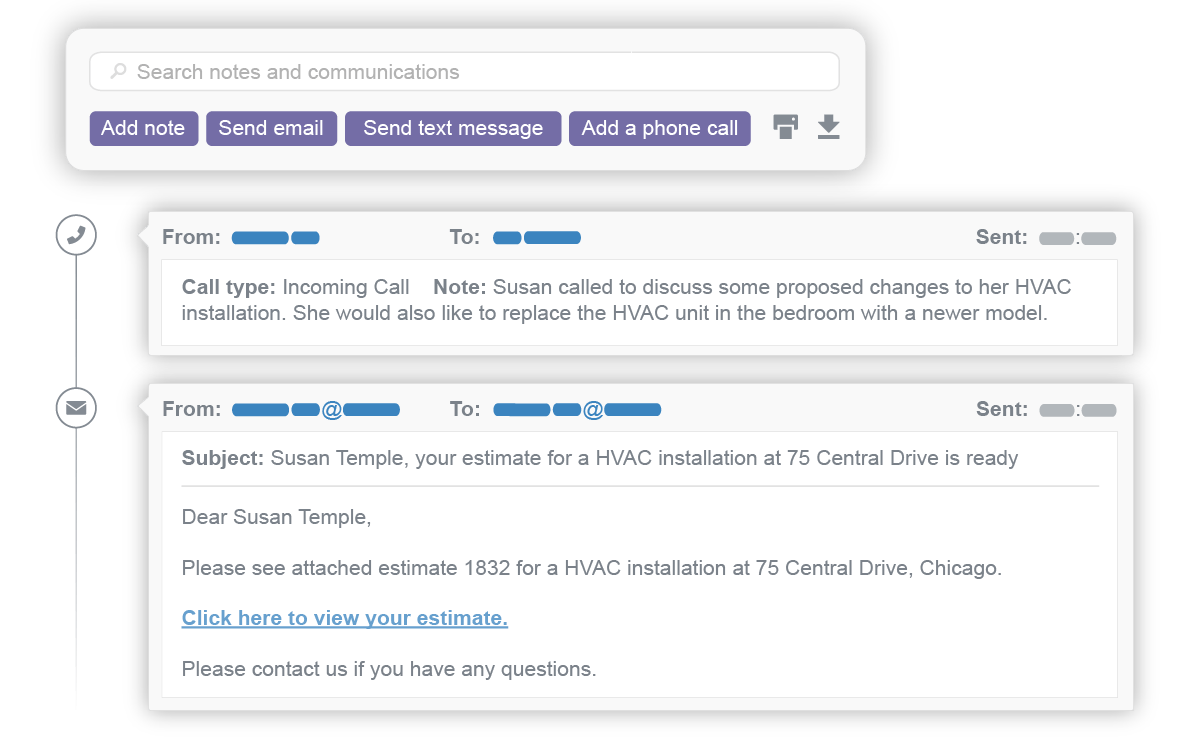 HVAC software customer database