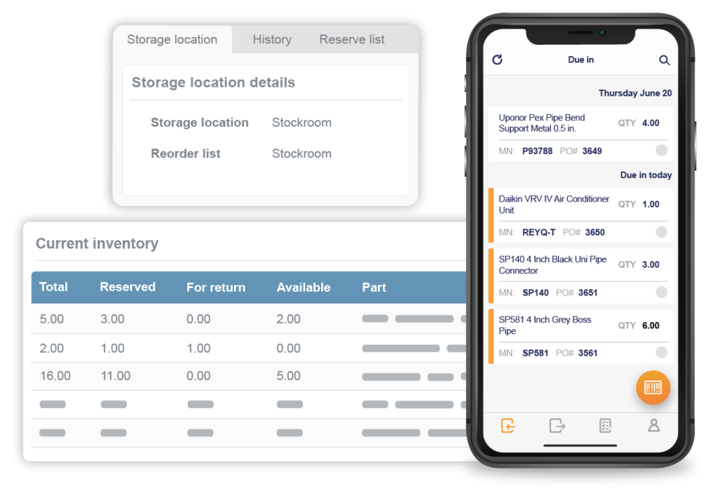 Purchase orders works with stock control software