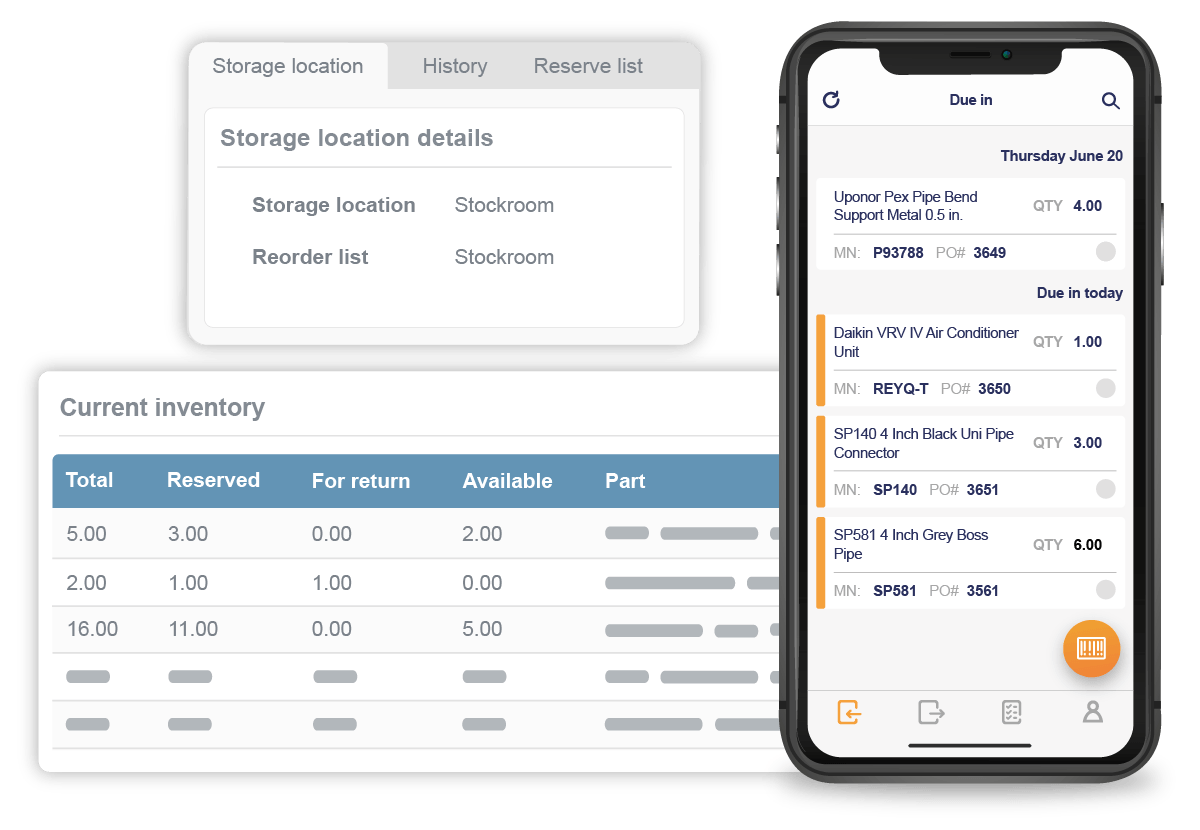 Purchase orders works with inventory management