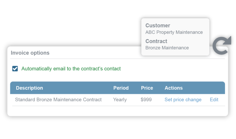 Invoice for contract work