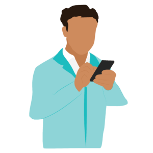 Man with phone icon