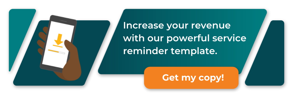 Free service reminder template