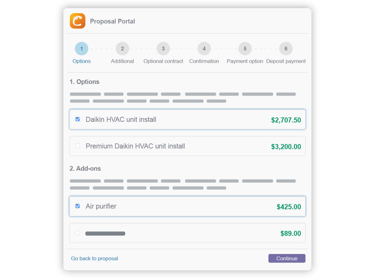 Sales proposal portal