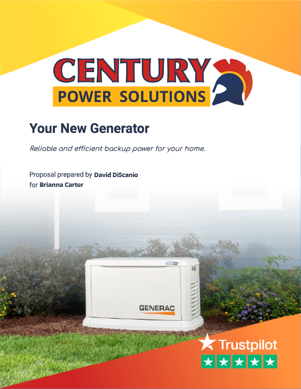 generator installation proposal example cover