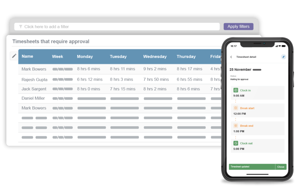 Commusoft timesheets overview