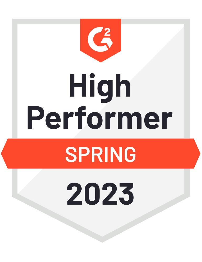 G2 High performer award badge spring 2023
