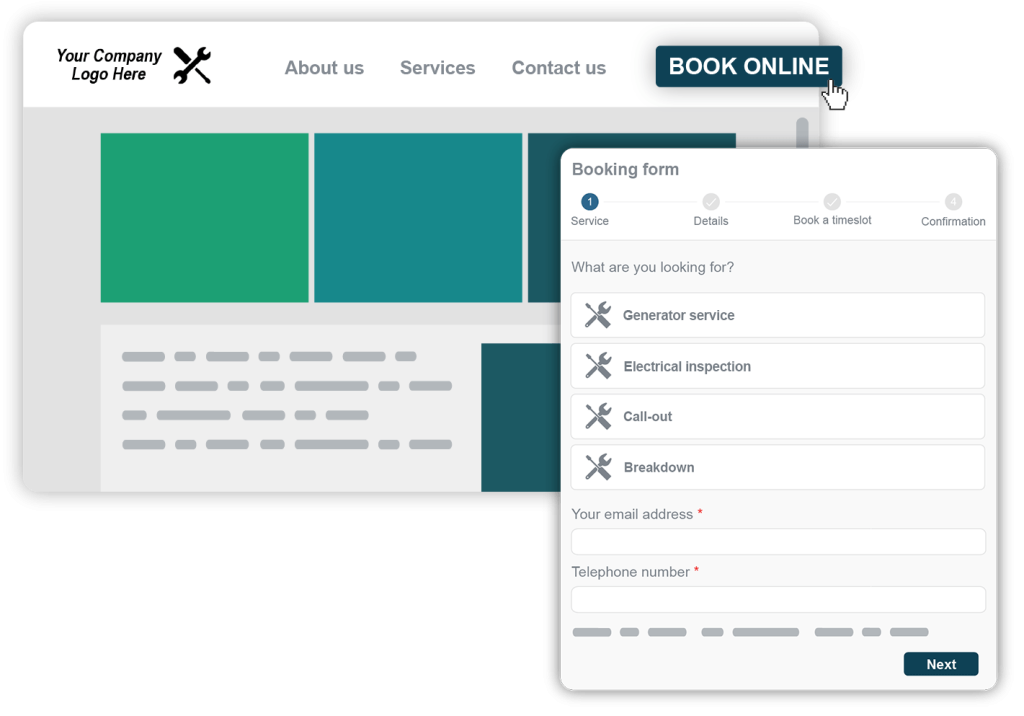 Online booking software for your website