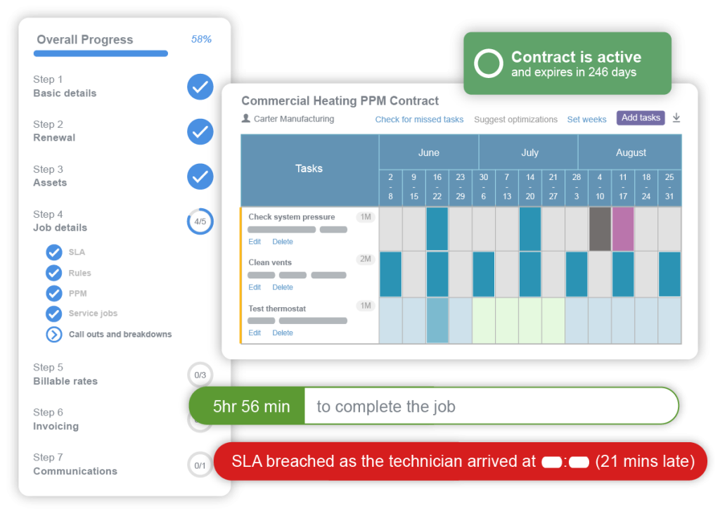 Commusoft service contract management software