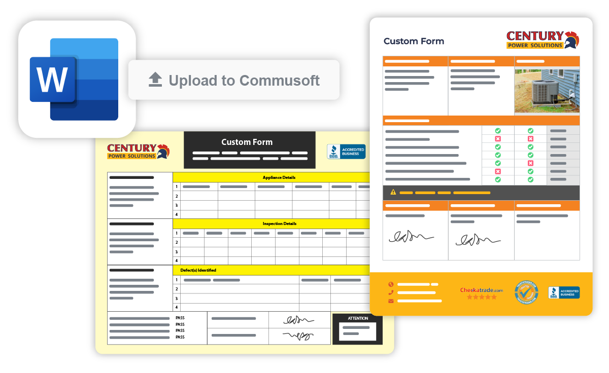 Design your custom form with Microsoft Word