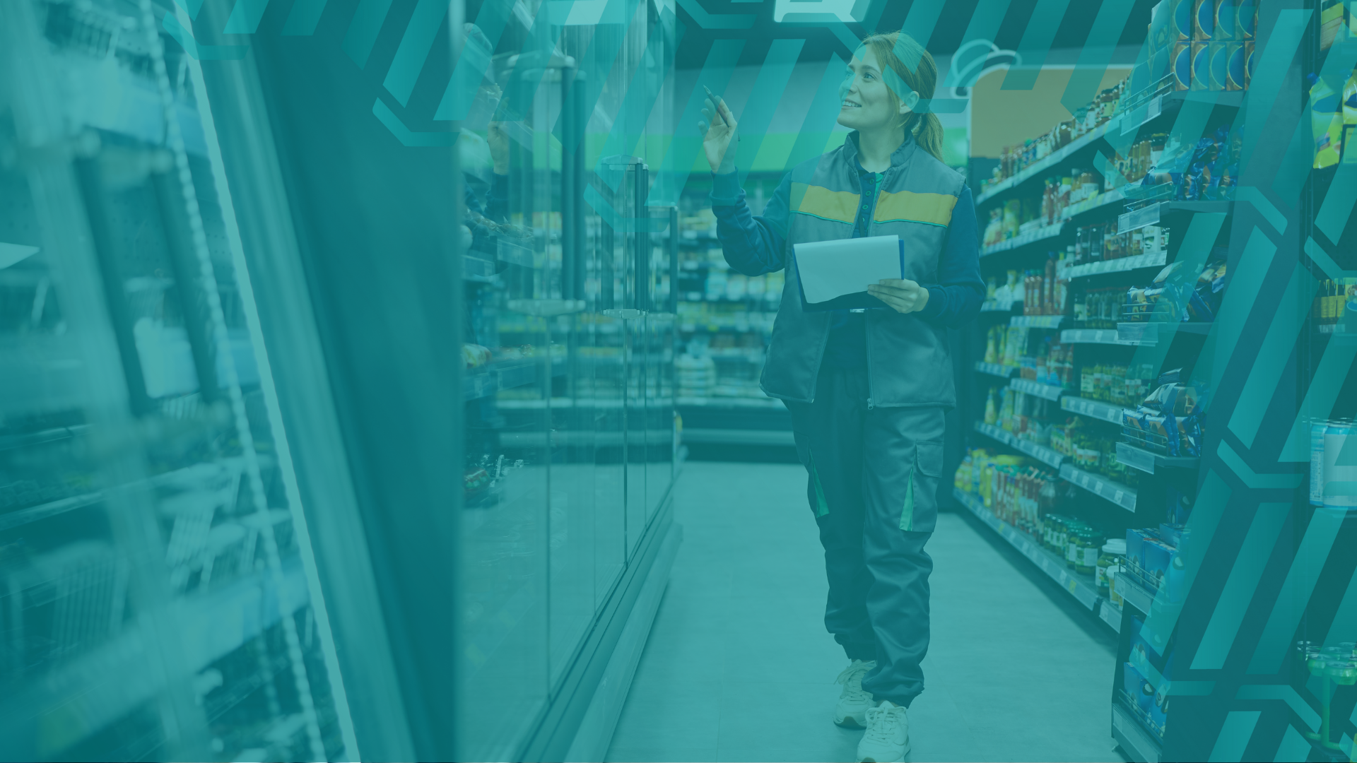 commercial refrigerator in a grocery store